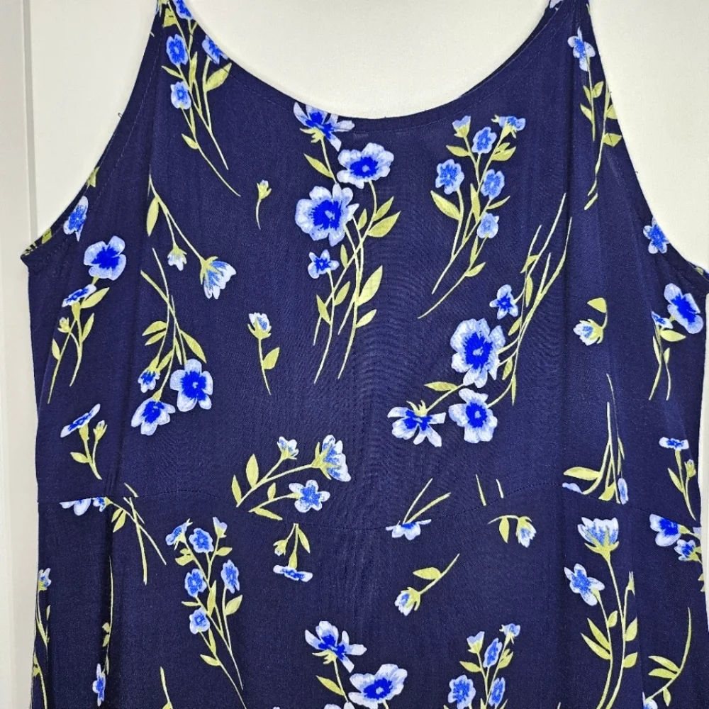 Girls Sundress Navy Floral Size 16 The Children's Place Ruffle Hem Dress - Picture 4 of 8